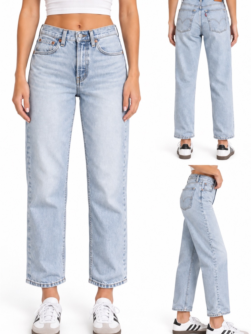Levi's Light Blue High-Rise Straight Leg Jeans - Women's